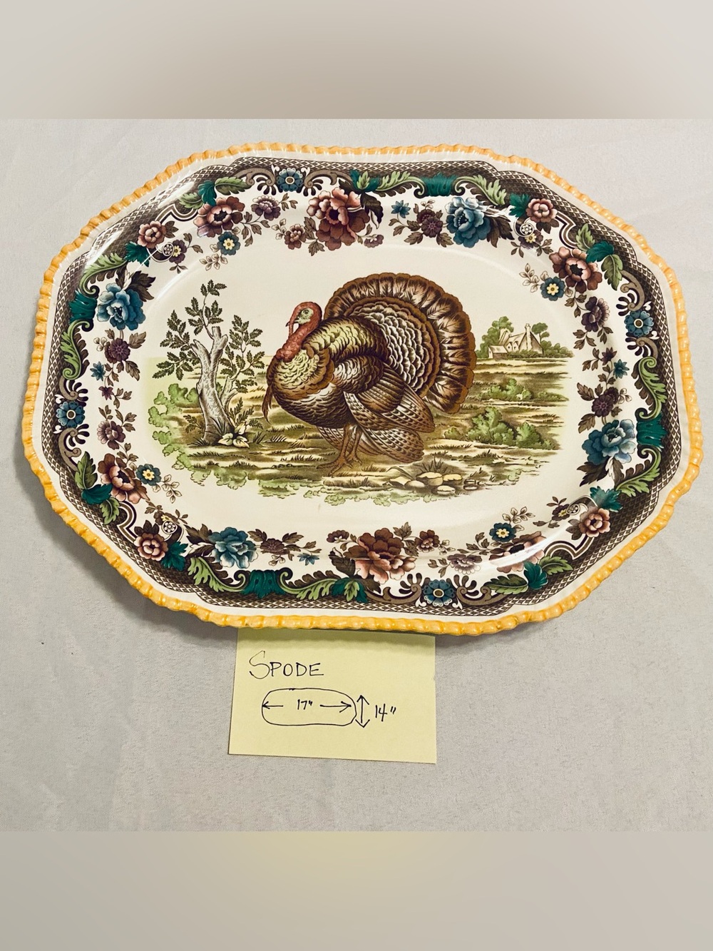 Spode Retired Design Turkey Platter. Excellent Condition. No chips, cracks.